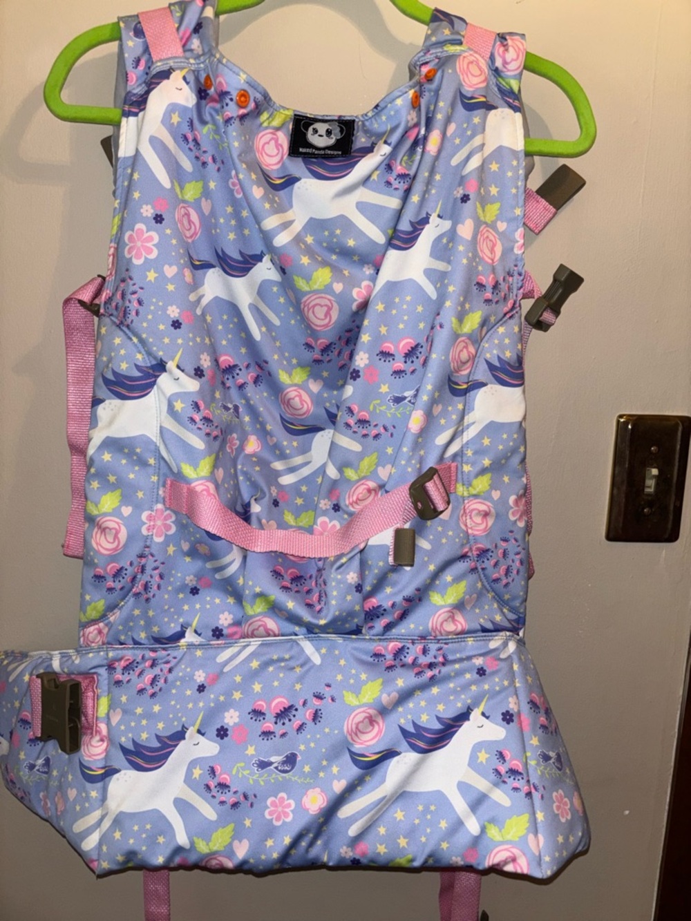 N. Panda Designs Full Buckle Mer Duo Standard Size Pink Unicorns